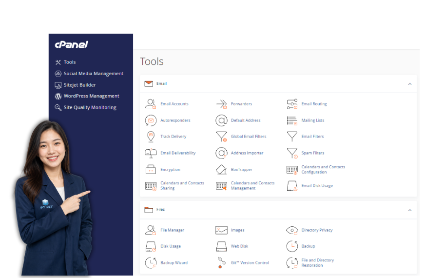 Dashboard cPanel Hosting GOHOST