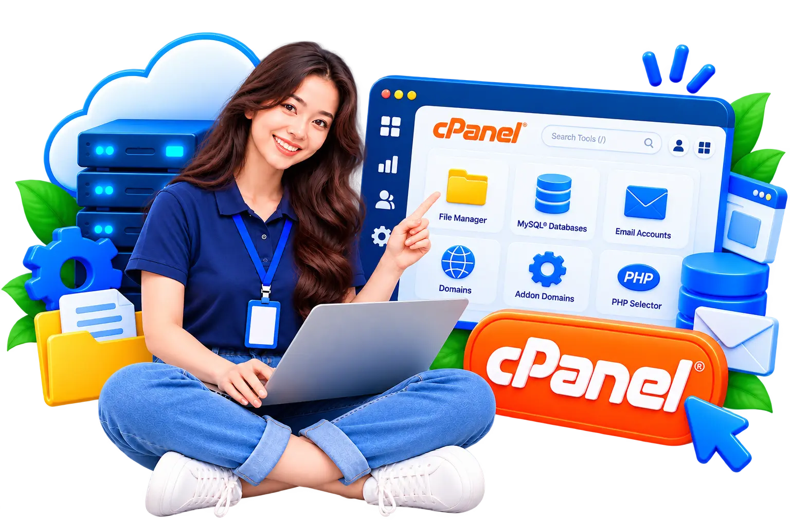 Ilustrasi control panel cPanel