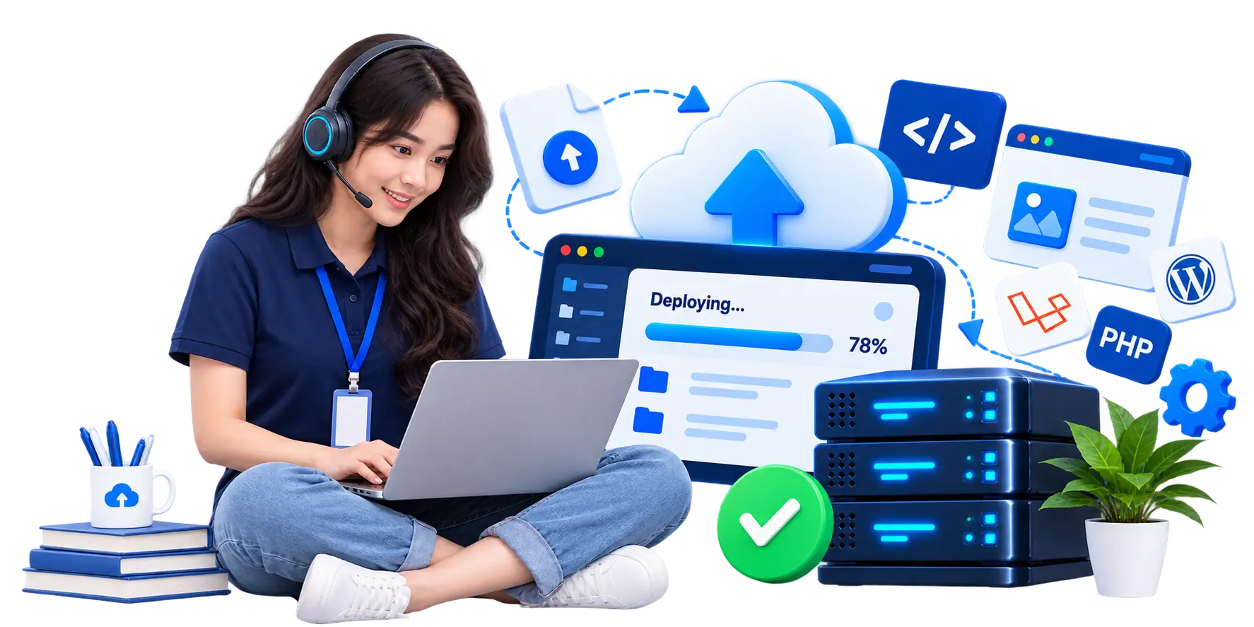 Ilustrasi bantuan deploy website