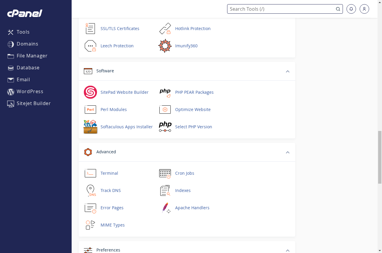 Cara install SLiMS di cPanel via Softaculous - Akses menu Softaculous di cPanel Jupiter