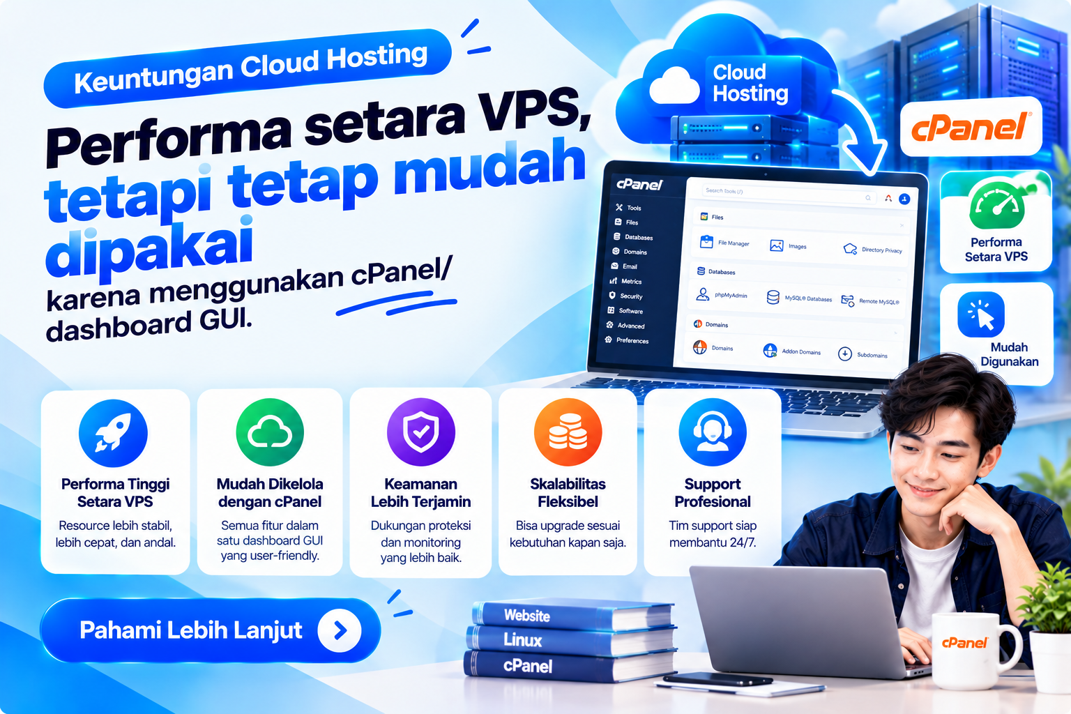 7 Keuntungan Cloud Hosting Performa Setara VPS Tanpa Koding cPanel