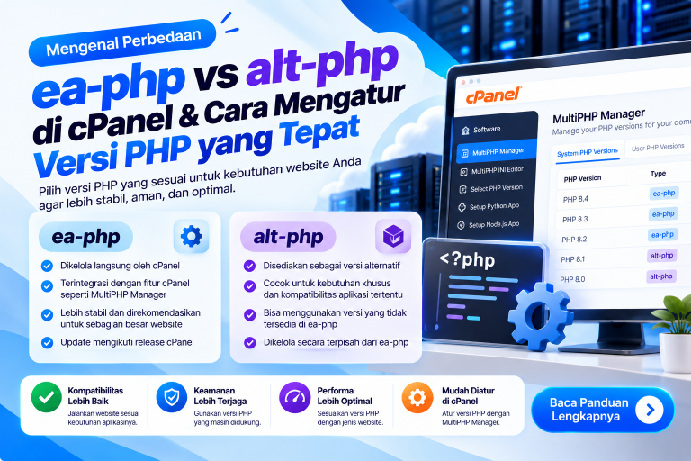 Panduan Memilih Versi PHP di cPanel: Perbedaan ea-php dan alt-php Gohost